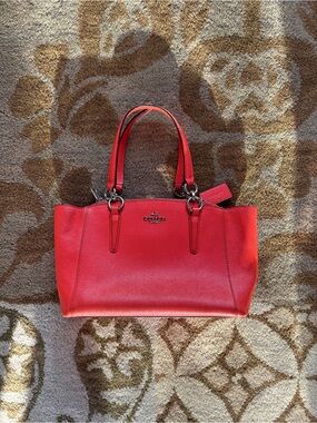 Coach Orange Leather Mini Christe Purse